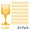 Gold, variant on 50Pack 7oz Ribbed Plastic Wine Glasses, Vintage Cut Crystal Style Goblets, Shatterproof Reusable Stemware Cocktail Cups for Wedding Party Banquet Holiday Events, Multicolor