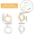 thumbnail image 5 of 12pcs 2 Colors Huggie Hoop Earrings Stainless Steel Small Hoop Earrings Hypoallergenic Cartilage Earrings with Loop for Jewelry Dangle Earring Sleeper Tiny Hoop Earrings 15.5mm, 5 of 8