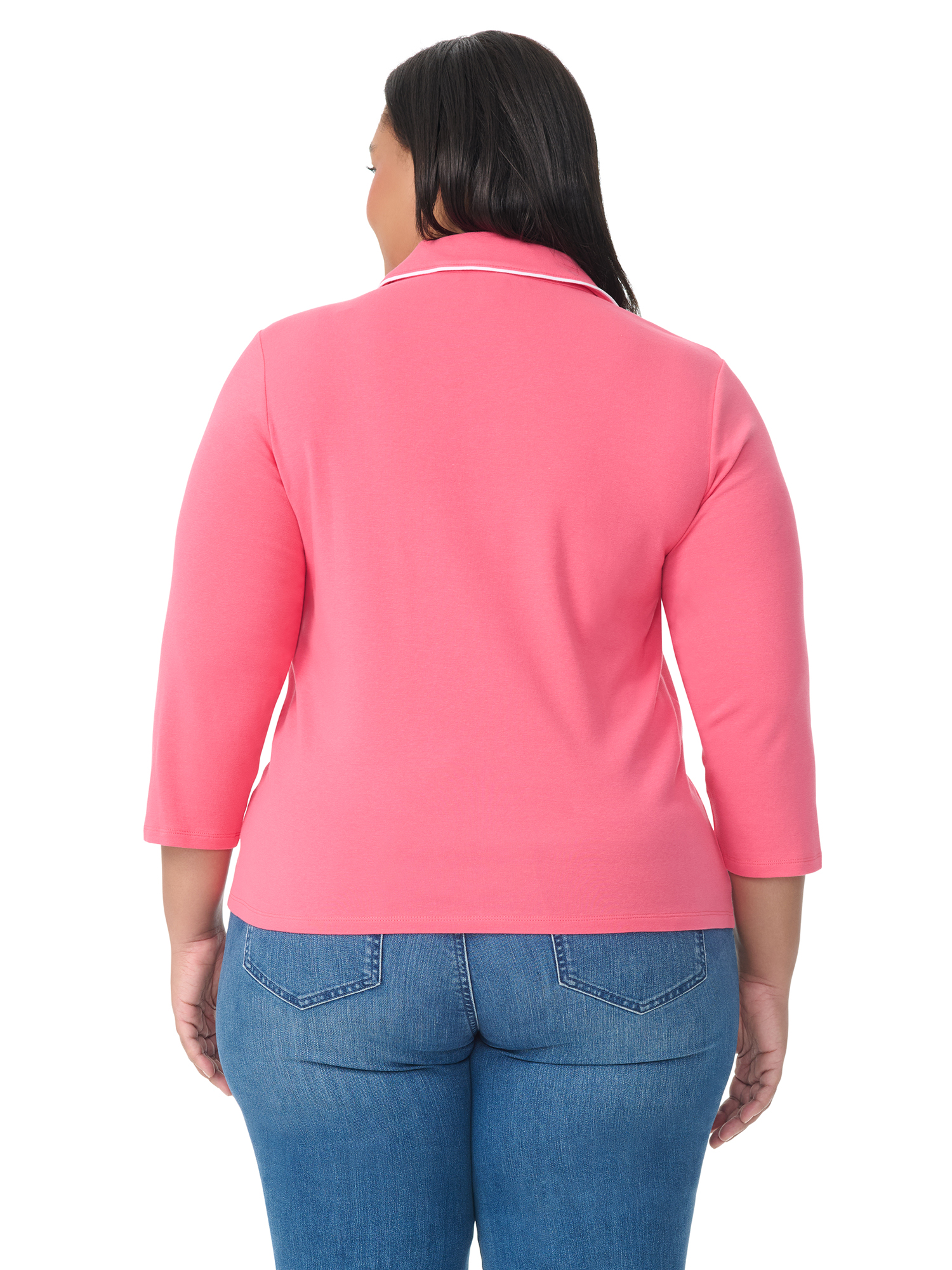 Gloria Vanderbilt Swan Series Women's Plus Popover Knit Top, Sizes 0X-4X