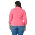 thumbnail image 3 of Gloria Vanderbilt Swan Series Women's Plus Popover Knit Top, Sizes 0X-4X, 3 of 5