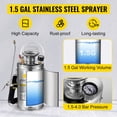 thumbnail image 5 of BENTISM Stainless Steel Sprayer 1.5 Gallon Hand-Pump Sprayer with 3.3-inch Reinforced Hose Garden Sprayer for Home Gardening and Ground Cleaning, 5 of 11
