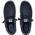 thumbnail image 3 of HEYDUDE Men Wally Stretch Canvas Wide , Black/White, 9, 3 of 6