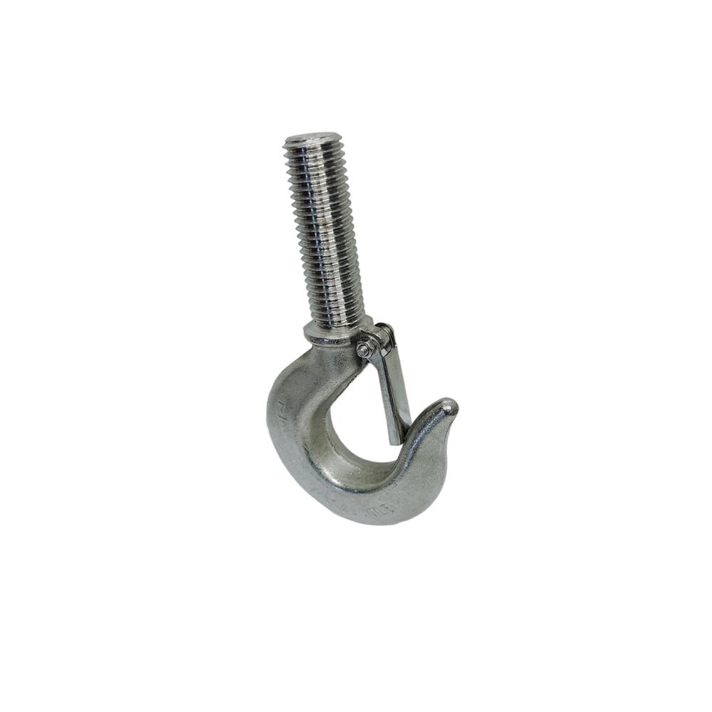 Marine 7/8" Threaded Shank Hook Drop Forged Hook 2500Lb WLL Stainless Steel 4Pcs