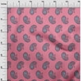 thumbnail image 2 of oneOone Georgette Viscose Fabric Paisley Block Printed Fabric 1 Yard 42 Inch Wide, 2 of 4