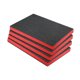 thumbnail image 4 of 4 insertos de espuma para embalaje de maletas, almohadillas de espuma a prueba de golpes, rojas y negras, fáciles de usar 40cmx35cmx25cm, 4 of 9