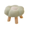 thumbnail image 1 of Small Foot Stool Sofa Footstool Multipurpose Comfortable Flower Shape Cartoon Ottoman Under Desk For Bedroom Playroom Bedside Porch Entryway Green, 1 of 8