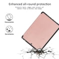 thumbnail image 5 of Allytech iPad 10.2 Case with Pencil Holder, iPad 8th 7th Generation Case Cover, Ultra Slim Folding Stand Smart Shell Auto Sleep Wake Shockproof TPU Back Cover for Apple iPad 10.2, Rosegold, 5 of 7