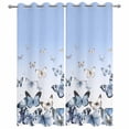 thumbnail image 7 of Outdoor Curtains for Patio Waterproof, Blue Butterflies Outdoor Privacy Panels Grommet, Elegant Pastoral Watercolor Blackout Outside Curtains for Porch/Cabana/Pergola/Gazebo 54"x95", 2 Panels, 7 of 7