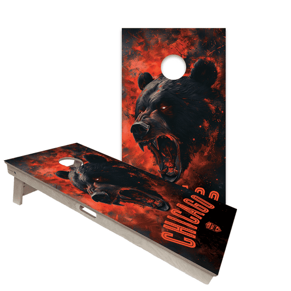 Skip's Garage | Chicago Backyard 2x4 Cornhole Board Set with Bags