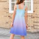 thumbnail image 4 of Girls Summer Dress Tween Dresses Sleeveless Gradient Sundress with Button Front and Pockets Summer Casual A-line Dress for Kids ,Sie:130, 4 of 5