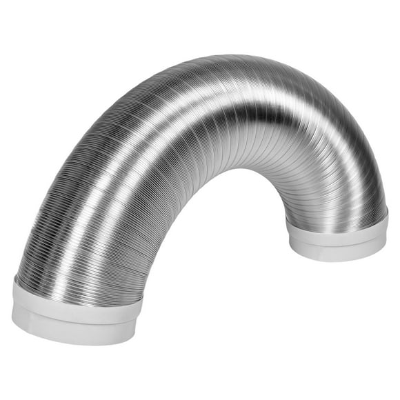 Luxshiny Tuyau d'Évacuation de Sécheuse pour Ventilation Aluminium Argent 1 Pcs