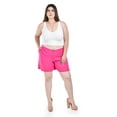 thumbnail image 1 of Short clasico de lino Roman Fashion /Tallas Extras, 0136 (Fiusha) fucsia 42, 1 of 6