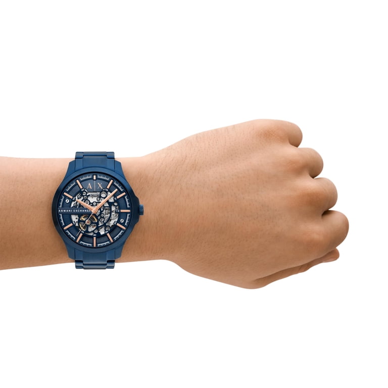 Armani Exchange Automatic Blue Dial Men display picture 3