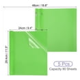 thumbnail image 2 of Plastic Report Covers with Prong, 5 Pcs 80 Sheet Capacity Clear Front Presentation Binders, Grass Green, 2 of 6