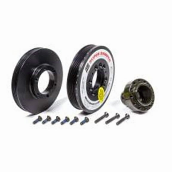 ATI Performance 917266 7.53 in. OD SFI-18.1 Aluminum & Steel Serpentine Super Damper Harmonic Balancer, Black