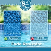 SmartLine 21' Round Boulder Swirl Overlap Above Ground Swimming Pool Liner, 54 Height, 25 Gauge