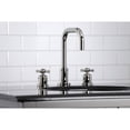 thumbnail image 3 of Kingston Brass FSC8939ZX Millennium Two-Handle 3-Hole Deck Mount Widespread Bathroom Faucet with Brass Pop-Up in Polished Nickel, 3 of 7