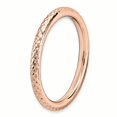 thumbnail image 3 of 925 Sterling Silver Rose Gold Cable Stackable Ring Fancy/, 3 of 8