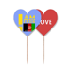 thumbnail image 1 of Soy de Afganistán Palillos de dientes bandera etiqueta de amor selección de pastelitos, 1 of 4