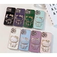 thumbnail image 2 of Funda de teléfono móvil de TPU con espejo de maquillaje 3D de Hello Kitty, Popular entre las chicas, para iPhone 14, 13, 12, 11 Pro max, con soporte, 2 of 4