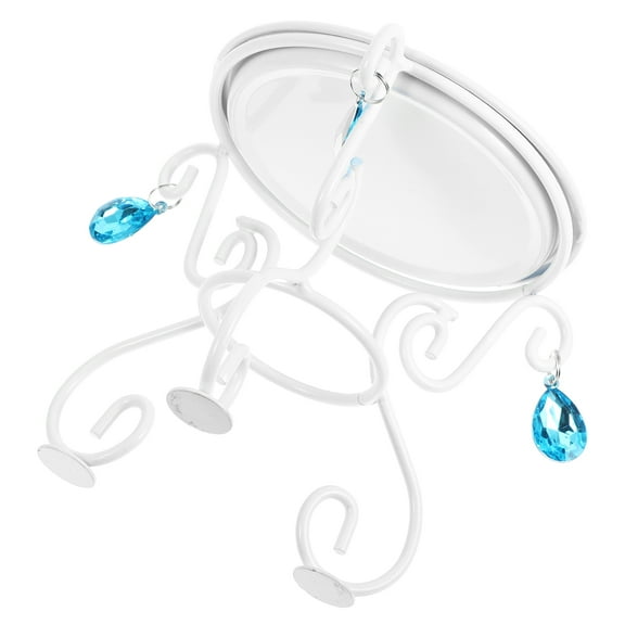 HOMOBABE 1Pcs White Metal Indoor Plant Stand for Bedroom in Floor Standing Design