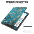 thumbnail image 4 of Case for Kindle Paperwhite 2024 / Signature Edition 2024 / Colorsoft Signature Edition 2024, Clear Soft TPU Back Protective PU Leather Magnetic Adsorption Cover Auto Sleep/Wake - Apricot Blossom, 4 of 7