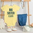 thumbnail image 3 of Big Sister Again Older Sibling Cute Bodysuit Jumper Girls Infant Baby Brisco Brands 12M, 3 of 6