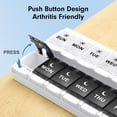 Easy Open Pill Organizer 2 Times a Day, Large 7 Day Pill Box Twice a