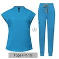 thumbnail image 5 of Hvyesh Scrubs Set for Women Nurse Uniform Jogger Suit Stretch Top & Pants Nurse Uniform Set Lightweight, 5 of 5