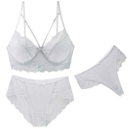

Women s Lingerie Set Sexy Lace Sling Bra Briefs Panties 3PC Suit Teddy Corset Bralettes Underwear Sleepwear Outfits