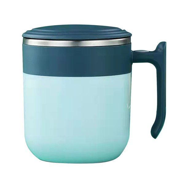 Taza de mezcla eléctrica,Taza con agitación automática de 300 ml con tapa Taza de café con agitación Meterk Cargando azul oscuro