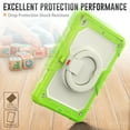 thumbnail image 6 of iPad 10.2 Case with Built-in Screen Protector, iPad 9th Gen Case/iPad 8th Gen Case/iPad 7th Gen Case, Dteck Heavy Duty Rugged Shockproof Case Full Body Protection with 360 Ring Holder Grip,Green, 6 of 8
