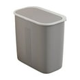 thumbnail image 2 of AuroraX 2.5 Gallon Bathroom Trash Can with Press Top Lid Odor Seal Stylish Gray Small Garbage Container Basket Modern Plastic Garbage Bin for Narrow Spaces, 2 of 6