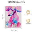 thumbnail image 2 of JEUXUS Retro Colorful Holographic Dog Balloon Poster Funky Playful Pink Canvas Wall Art Trendy Abstract Aura Gradient Prints Painting Watercolor Funny Animal Wall Decor, 2 of 5