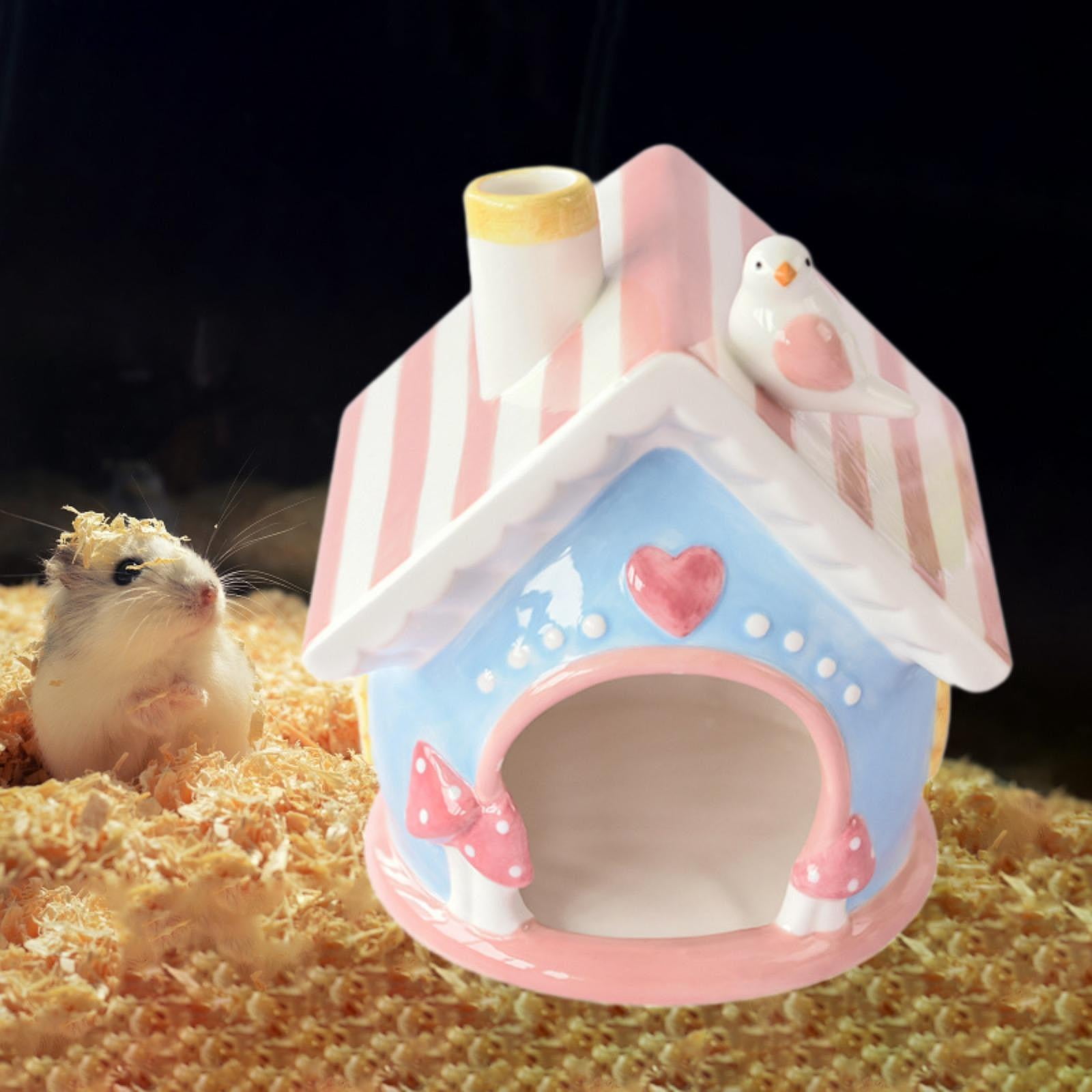 Serenable Hamster House Small Pets Play Hut Decoration Cage Accessories Play and Rest for Squirrels Dwarf Hamster Guinea Pig Chinchilla