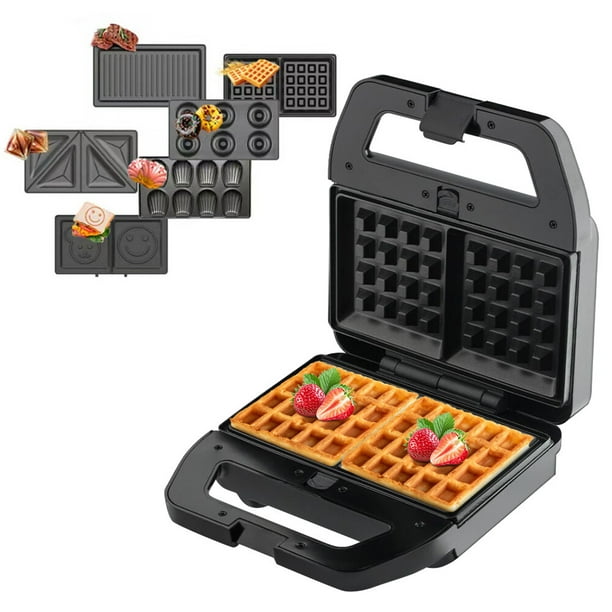 Sandwichera eléctrica 6 en 1, máquina de desayuno con 6 juegos