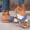 Sky Blue, variant on Women Open Toe Flatform Platform Color Block Crisscross Band Upper Fashion Grass Woven Thick Sole Slide Sandals Black 7.5(40)