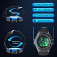 thumbnail image 5 of Men's Rugged Sports Wrist Watch 10 ATM Waterproof for Swimming and Diving with Alarm Clock, Stopwatch, Timer, Dual Time Zone, Calendar, Backlight, 12 or 24 Hours Format, 5 of 5