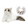 thumbnail image 2 of Realista Ragdoll gato Animal relleno gato muñeca simulación creativo compañero gato de peluche de juguete para niños niñas regalos de cumpleaños Bufanda gato caqui, 2 of 9