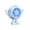 Blue, variant on Specollect 1 Pcs Colorful LED Light Football Fan with USB Charging, 5-Speed Adjustable Portable Cooling Fan for Outdoor Sports