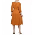 thumbnail image 3 of NY Collection Womens Petites Blouson Midi Fit & Flare Dress, 3 of 3
