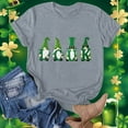 thumbnail image 2 of Shamrock Shirts for Women,Womens St Patricks Day Shirt Short Sleeve Round Neck Tshirt,Women's St Patrick's Day T-Shirt Lucky Irish Shamrock Cute Gnomes Graphic Tees Tops, 2 of 5