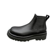 thumbnail image 1 of CEHVOM Women's Winter Warm Solid Color Sleeve Round Toe Short Tube Thick Heel Boots, 1 of 4