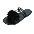thumbnail image 2 of Sandals for Women 2024 Deals! Nilvkv Women Three Flower Toe Toe Beach Flip-flops Rhinestone Sandals Women's Flat Sandals Casual Comfort Walking Sandals, 2 of 6