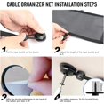 thumbnail image 3 of shiyou-Cable Management Under Desk, Wire Organizer Kit with Cable Clips, Cord Ties and Desk Cable Net, Desk Organizer Suitable for Offices, Home, Game Room, 3 of 4