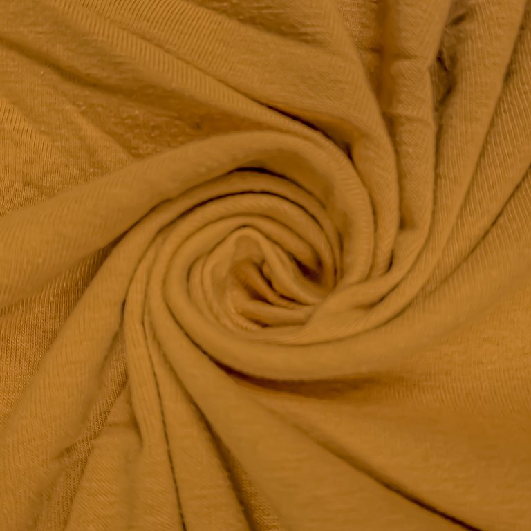 FREE SHIPPING!!! Mustard Cotton Spandex Jersey Knit Fabric Combed 7oz 