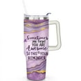 thumbnail image 2 of Purple Butterfly 40 Oz Tumbler with Handle Lid and Straw, Stainless Steel Double Walled Vacuum Insulated Cup, Cute Anniversary Wedding Birthday Gifts Tumbler for Women Men Friends Outdoor Indoor, 2 of 7