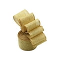 thumbnail image 4 of jifeng 5mx50mm Burlap Ribbon with Gold Net Mesh Embellishments for Christmas Crafts, 4 of 7