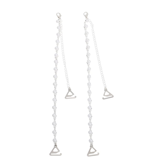 1 par de tirantes de sujetador para mujer, tirantes ajustables con perlas para los hombros.