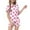 White, variant on Sunnyoo Pajamas for Girls Floral Satin Nightwear Sleepwear, 2-Piece, Sizes 2-13T